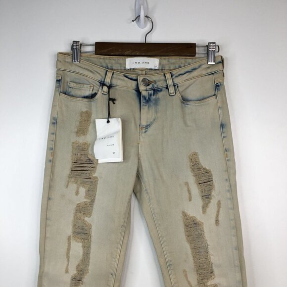 IRO Ajuste Terry Jeans Base Jarod Distressed Gray Jeans Size 27. NWT - Picture 2 of 14